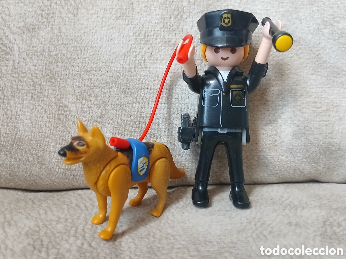 Playmobil: Figura Playmobil Gu&iacute;as Canino Polic&iacute;a + Perro