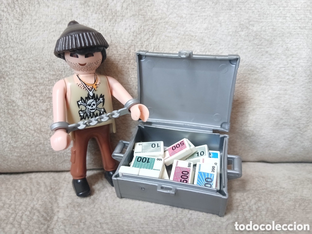 Playmobil: Figura Playmobil Ladr&oacute;n + Malet&iacute;n con dinero