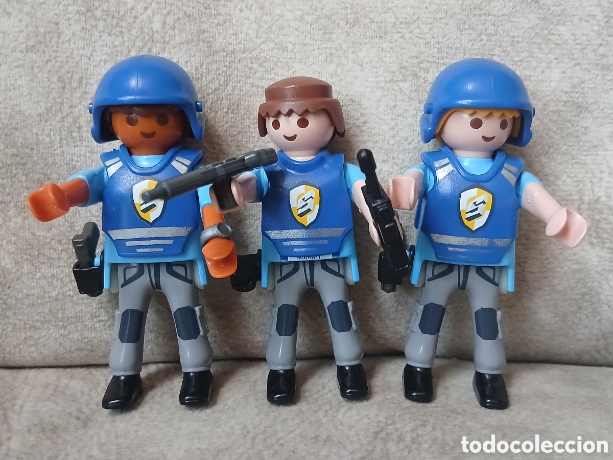 Playmobil: 3 Figuras Polic&iacute;a Swat