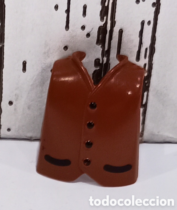 Playmobil: Playmobil chaleco peto marr&oacute;n oeste