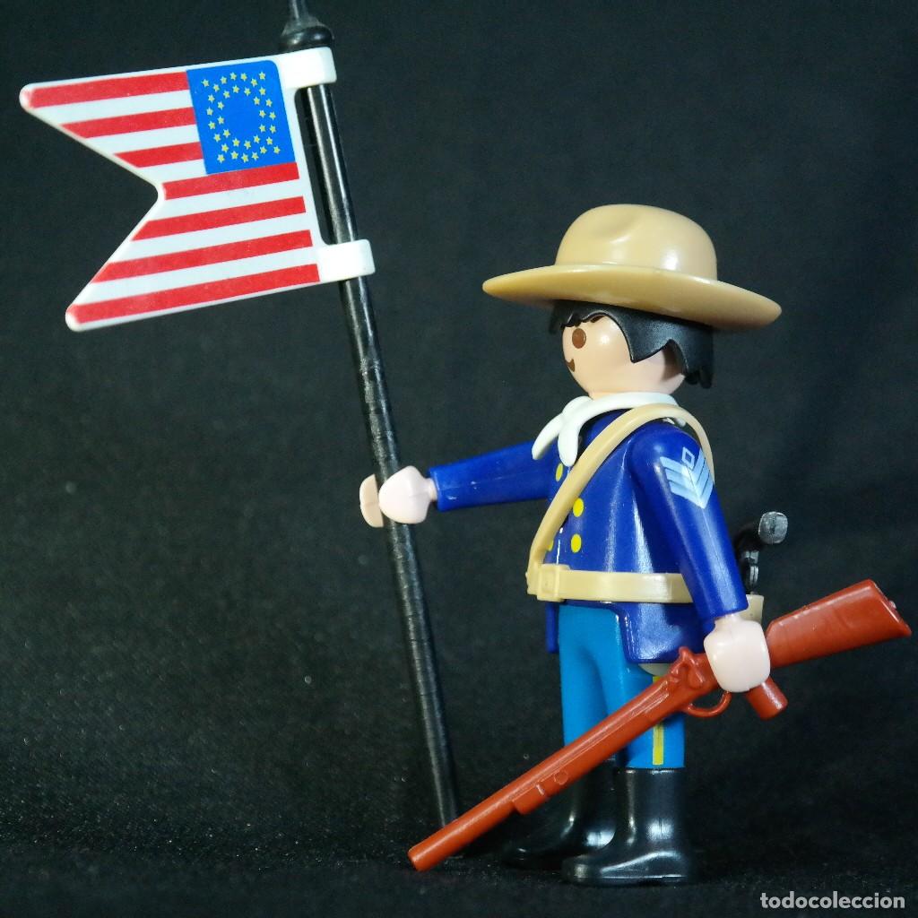Playmobil: Playmobil soldado nordista con bandera ☼