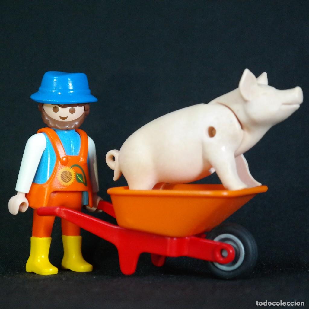 Playmobil: Playmobil granjero con chancho ☼