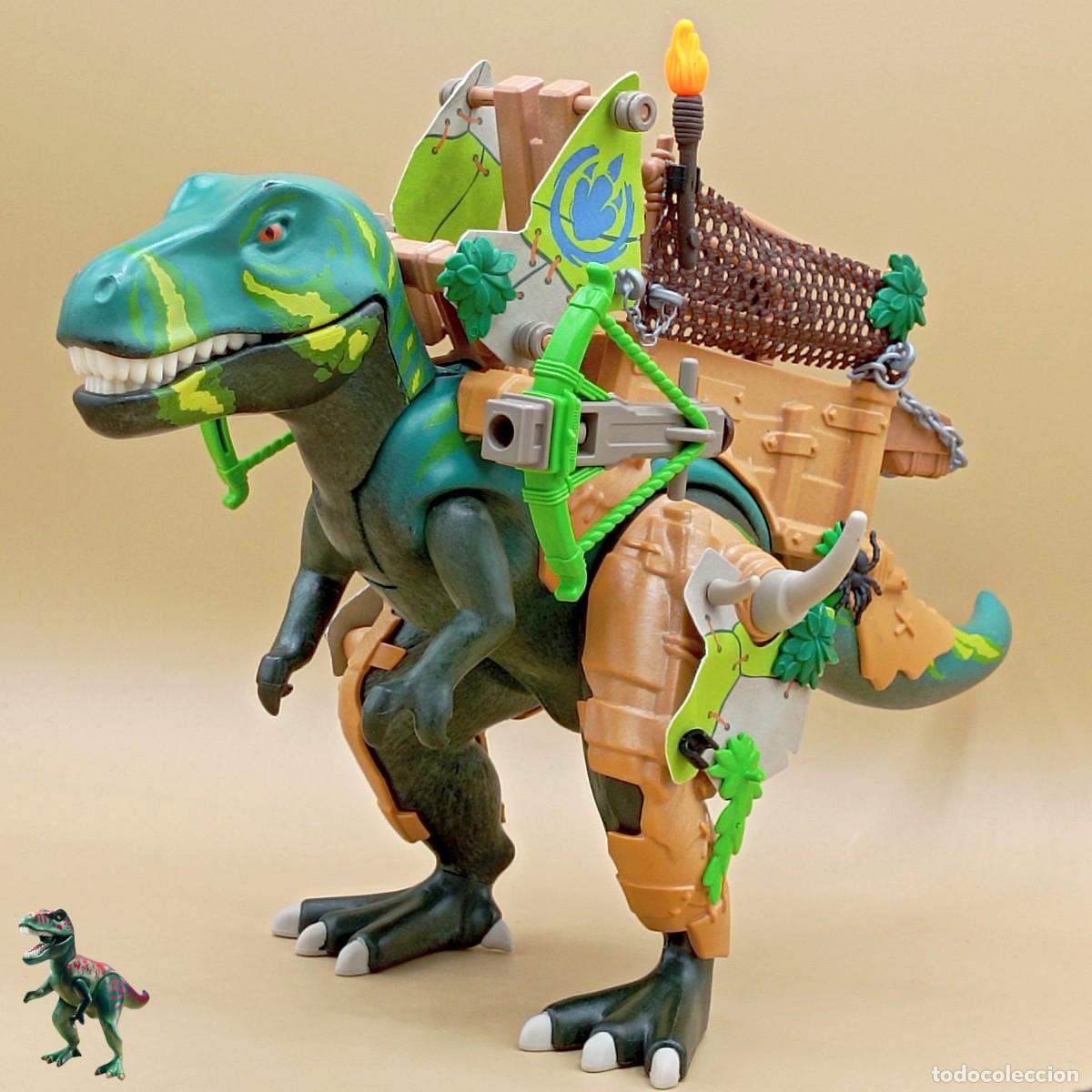 Playmobil: Playmobil t-rex tiranosaurio rex dinosaurio gigante grande armadura parque jurasico prehistorico