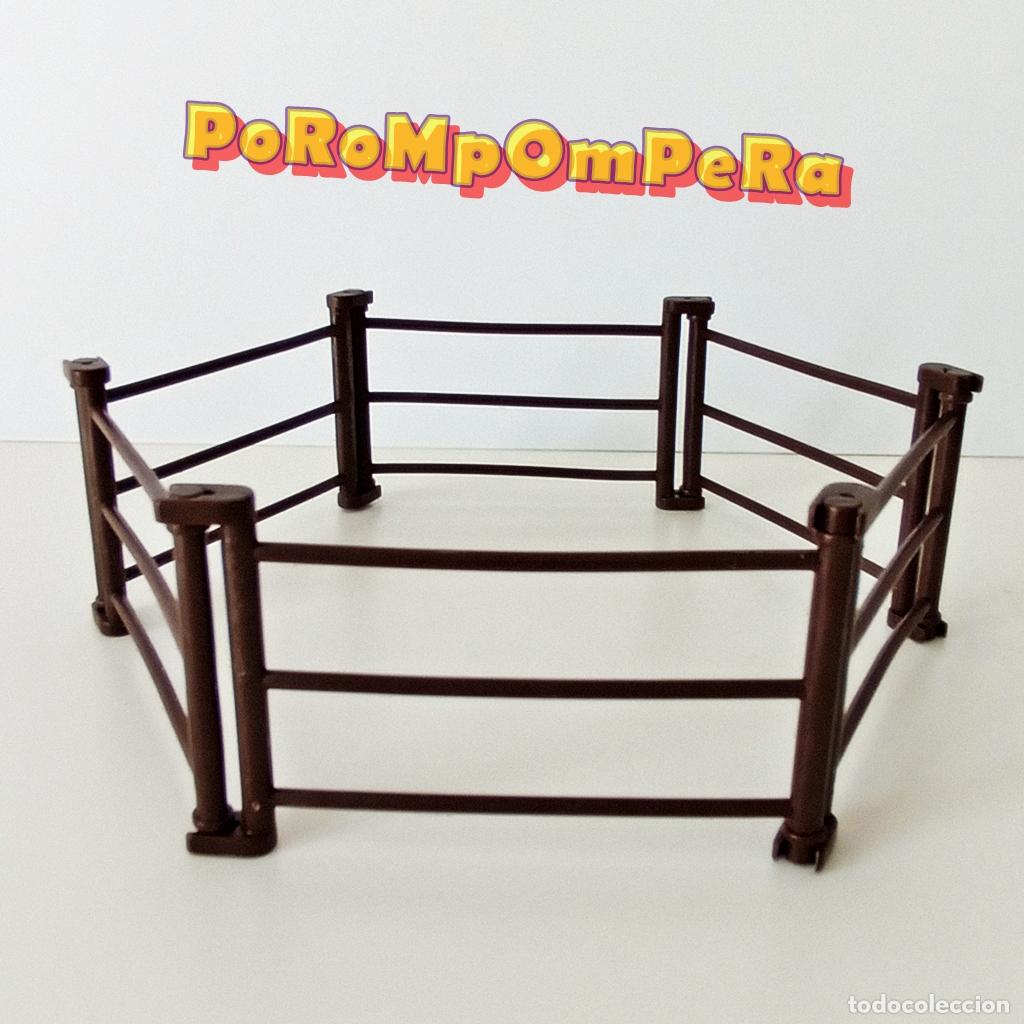Playmobil: PLAYMOBIL LOTE X6 VALLAS MARR&Oacute;N OSCURO 4066 4069 5961 VALLADO GRANJA RANCHO CG6
