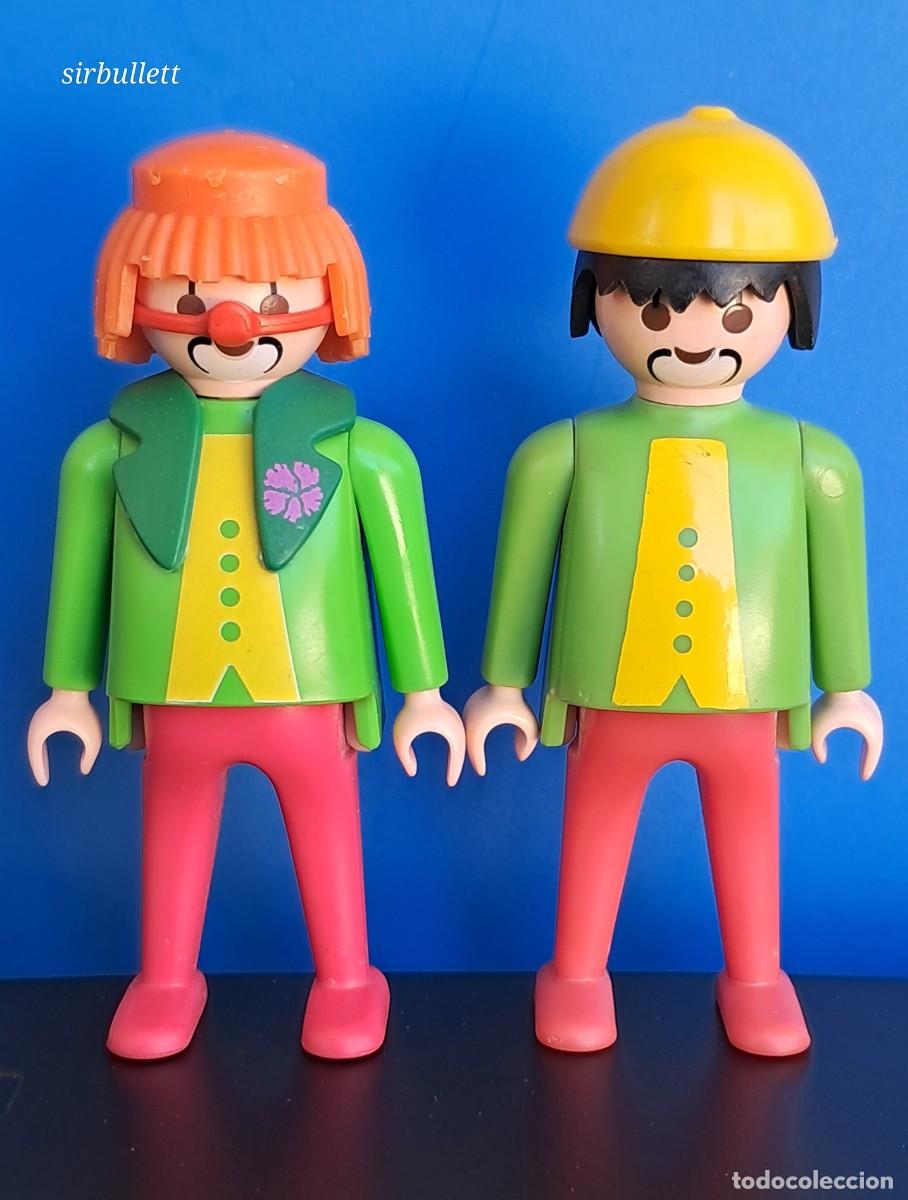 Playmobil: 2 Figuras payasos Vintage cl&aacute;sico. Playmobil.