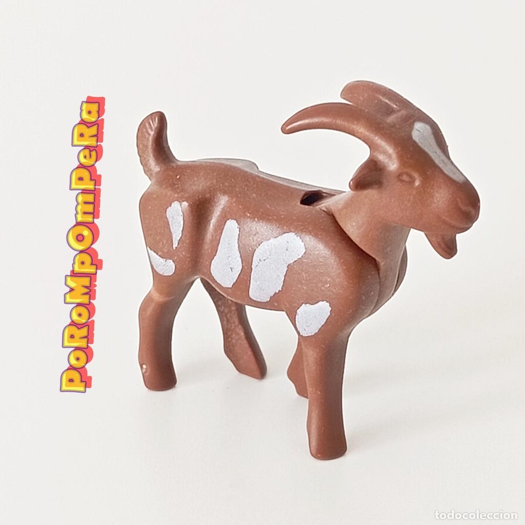 Playmobil: PLAYMOBIL CABRA MARR&Oacute;N MANCHA BLANCA 3078 3638 3996 4516 6315 6624 7039 REBA&Ntilde;O GRANJA BEL&Eacute;N OESTE T8