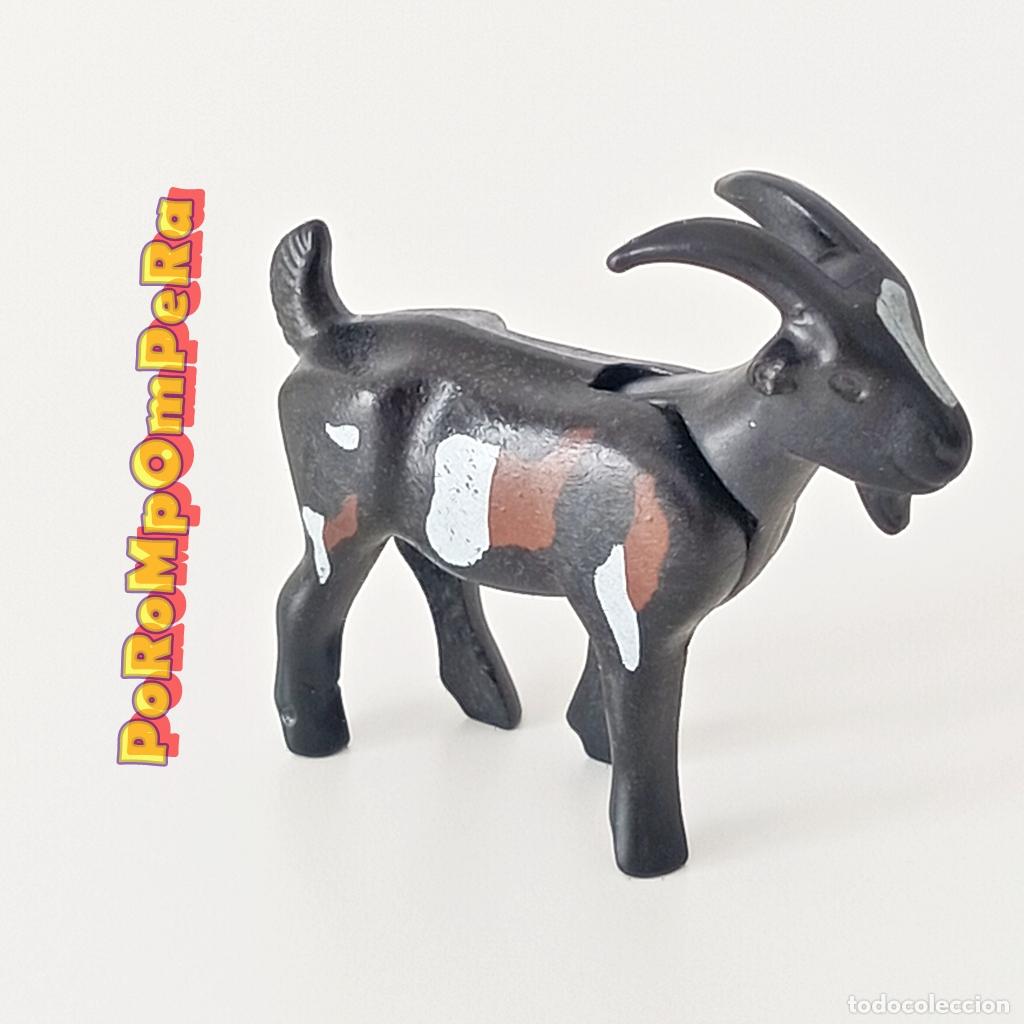 Playmobil: PLAYMOBIL CABRA NEGRA MANCHAS 3078 3638 4151 7039 REBA&Ntilde;O GRANJA BEL&Eacute;N OESTE ZOO T8