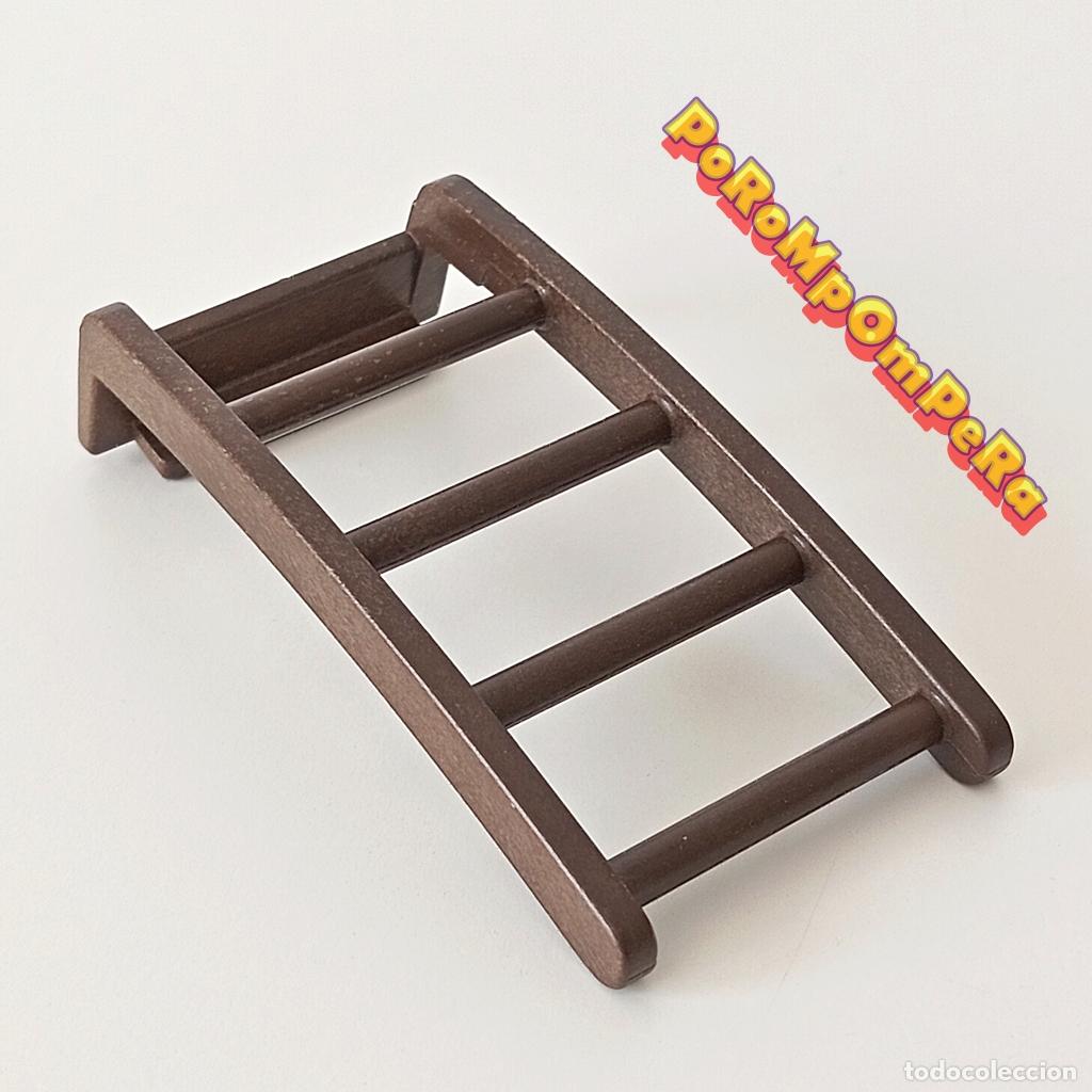 Playmobil: PLAYMOBIL ESCALERA LATERAL MARR&Oacute;N OSCURO BARCO PIRATA &Eacute;POCA 3053 3055 3550 3740 3750 ESCALERILLA T8