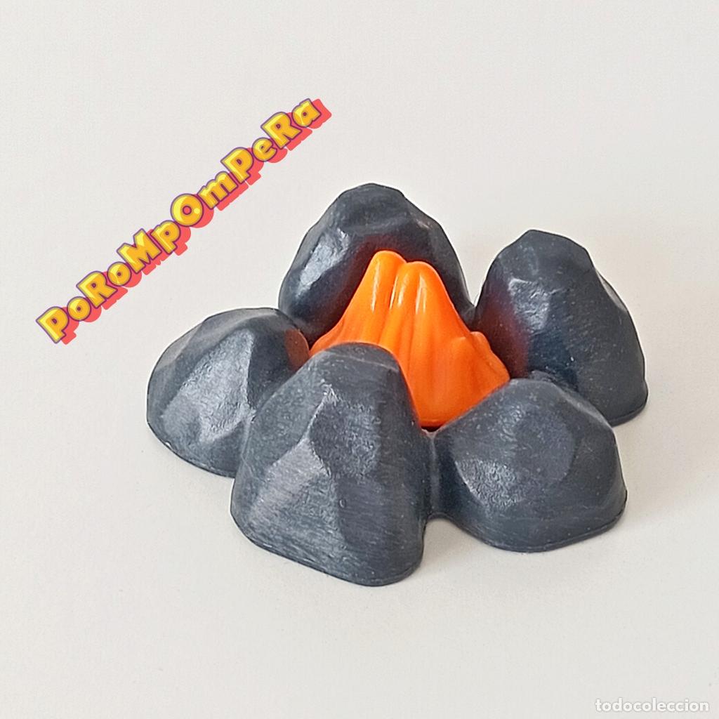 Playmobil: PLAYMOBIL FOGATA PIEDRAS HOGUERA ROCA MEDIEVAL OESTE INDIO VIKING B&Aacute;RBARO PIRAT LLAMA FUEGO CAMPO T8