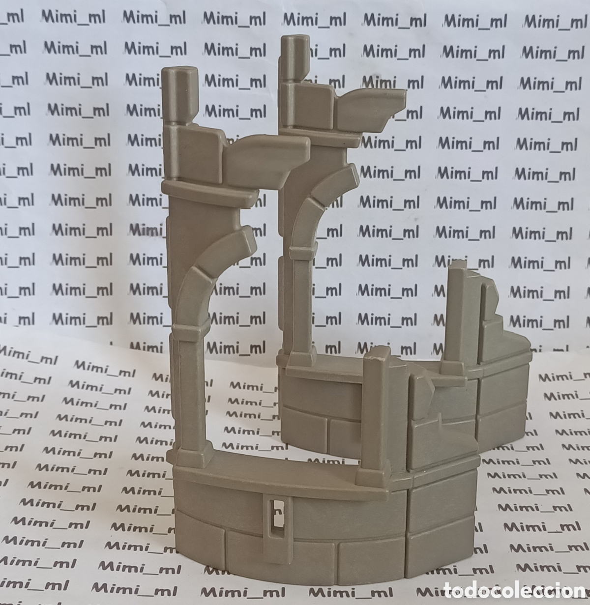 Playmobil: Playmobil 2 paredes curvas steck ruinas castillo medieval ventanas