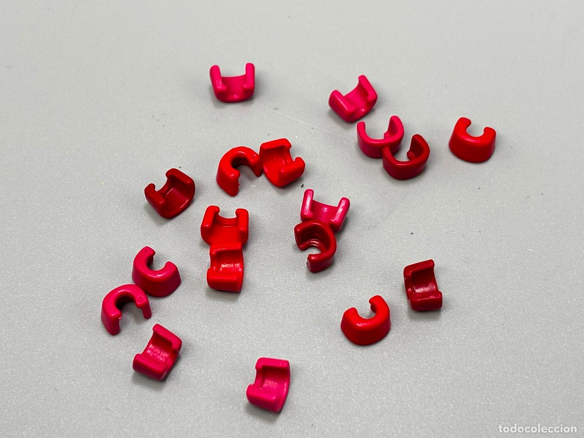 Playmobil: playmobil lote mu&ntilde;equera estrecha roja clara y oscura y rosa