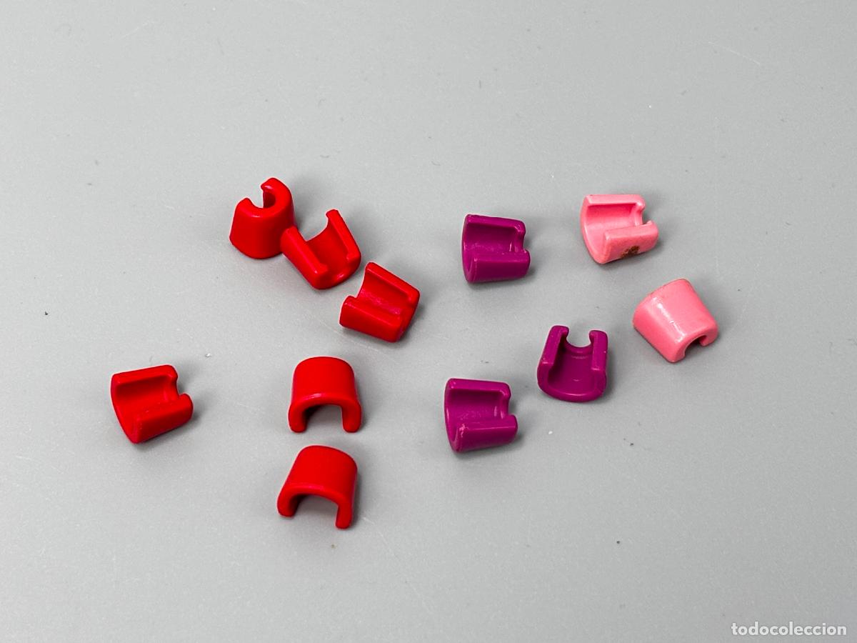 Playmobil: playmobil lote mu&ntilde;equera ancha rosa roja morada