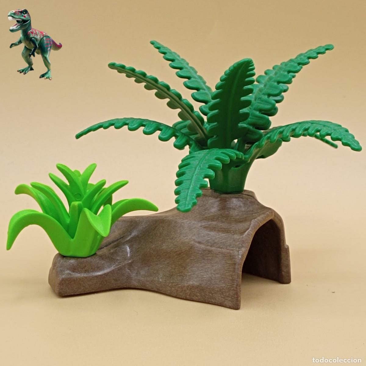 Playmobil: Playmobil tronco hueco caido vegetacion arbol arbusto bosque selva jungla escenario diorama paisaje