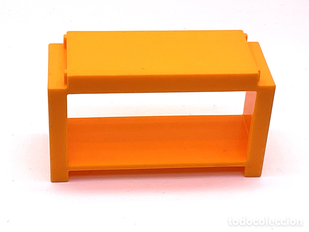 Playmobil: ACCESORIO PLAYMOBIL. MUEBLE BAJO COLOR NARANJA.