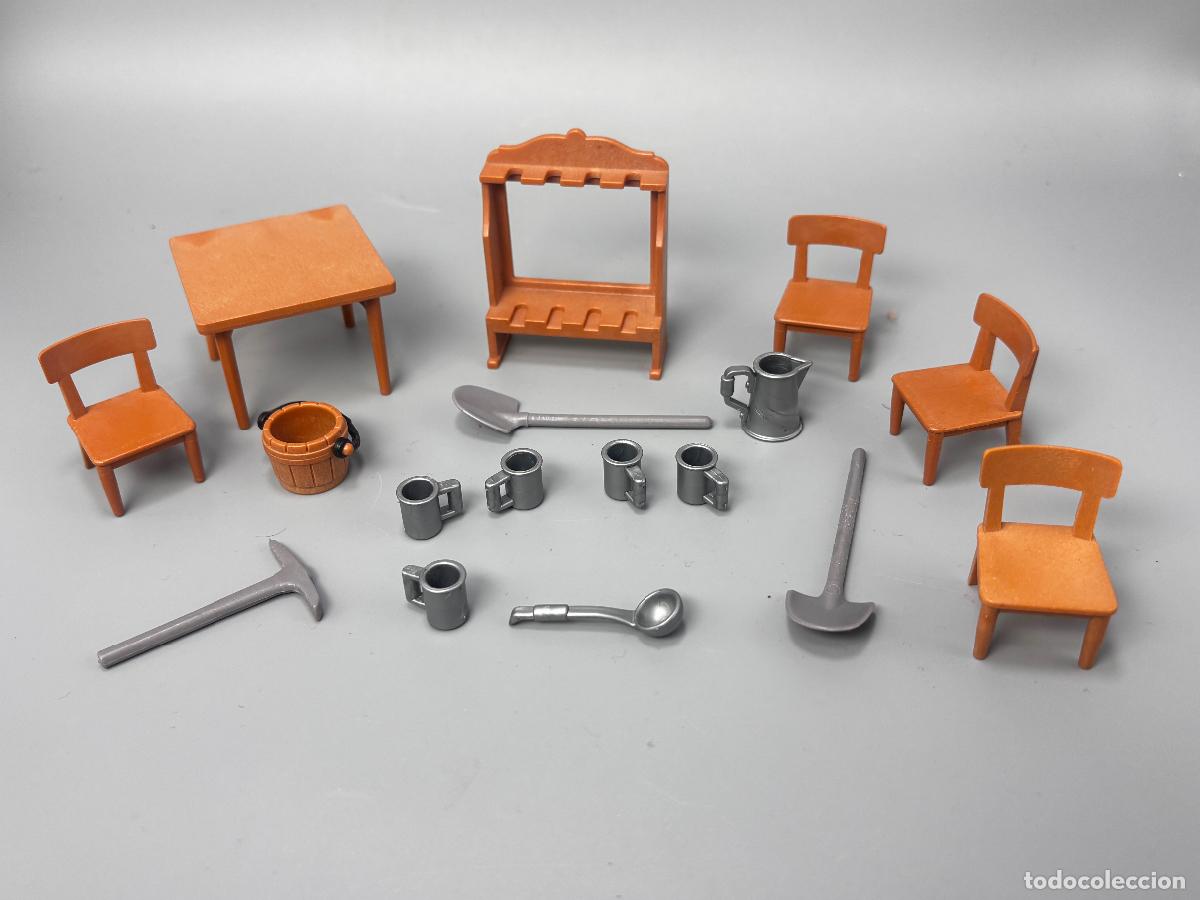 Playmobil: Playmobil lote armero silla mesa accesorios fuerte oeste