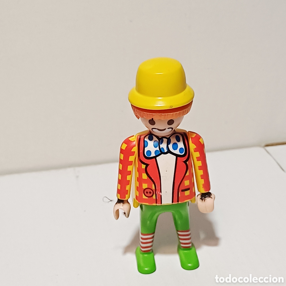 Playmobil: Figura playmobil payaso clown artista circo city ciudad sombrero annarillo ref. 4238