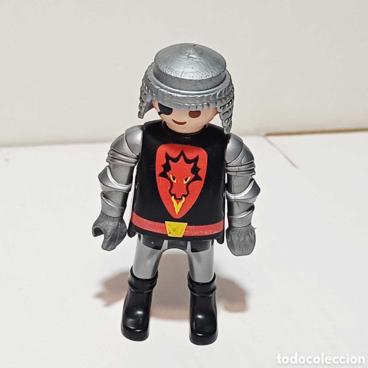 Playmobil: Figura Playmobil caballero dragon con parche en el ojo medieval soldado guerrero