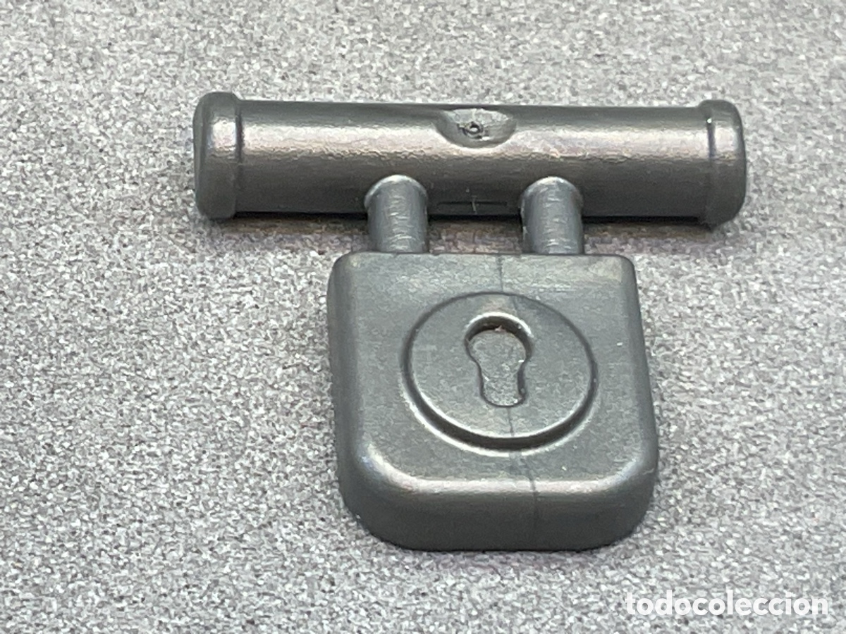 Playmobil: ACCESORIO PLAYMOBIL . CANDADO, CERRADURA COLOR GRISACEO.