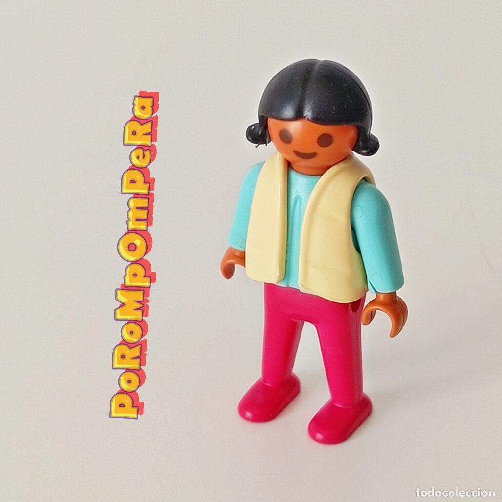 Playmobil: PLAYMOBIL FIGURA NI&Ntilde;A PIEL ANARANJADA 3638 CUSTOM/COMPLETAR INFANTIL T8