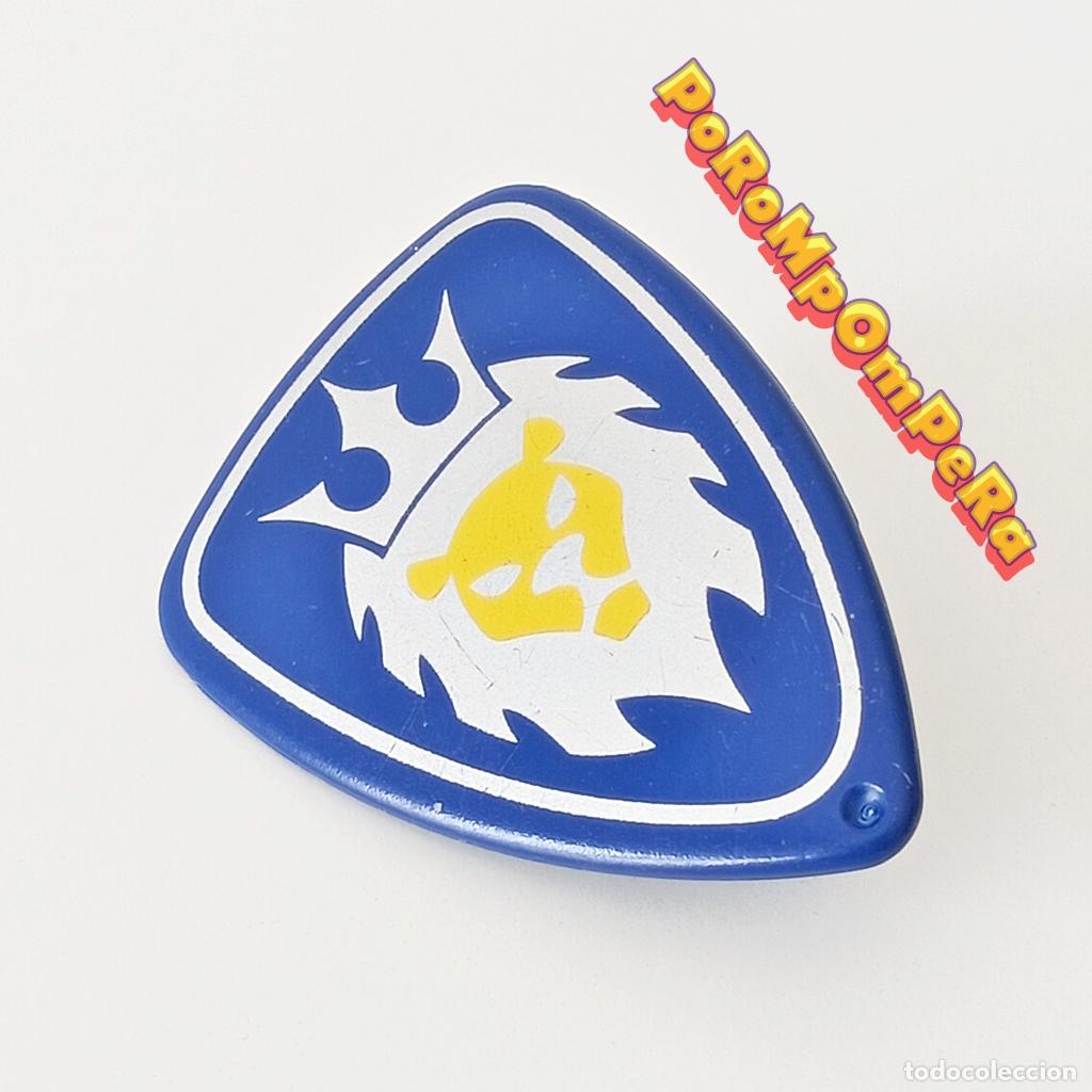 Playmobil: PLAYMOBIL ESCUDO MEDIEVAL AZUL-PLATEADO 3268 3287 COMBATE CABALLERO LE&Oacute;N T8
