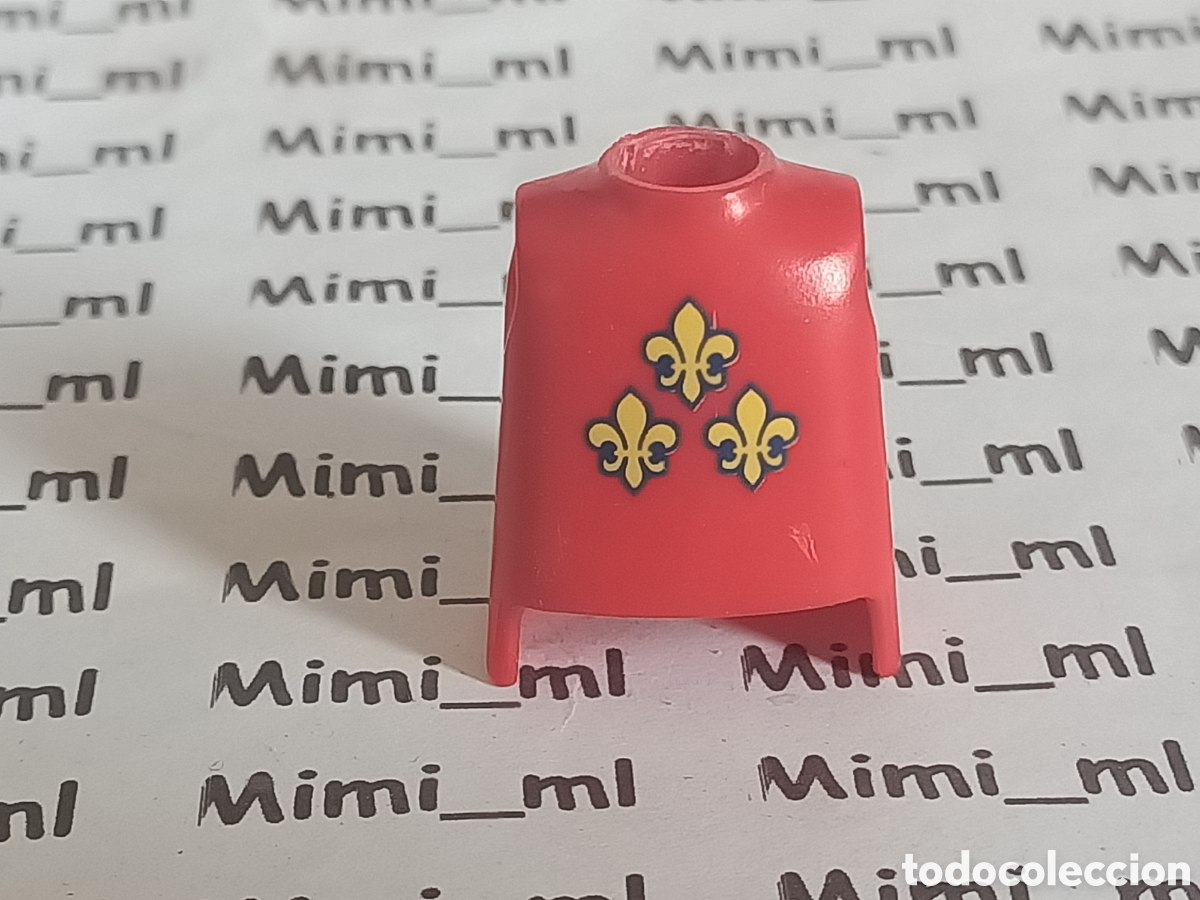 Playmobil: Playmobil torso rojo caballero medieval flor lis