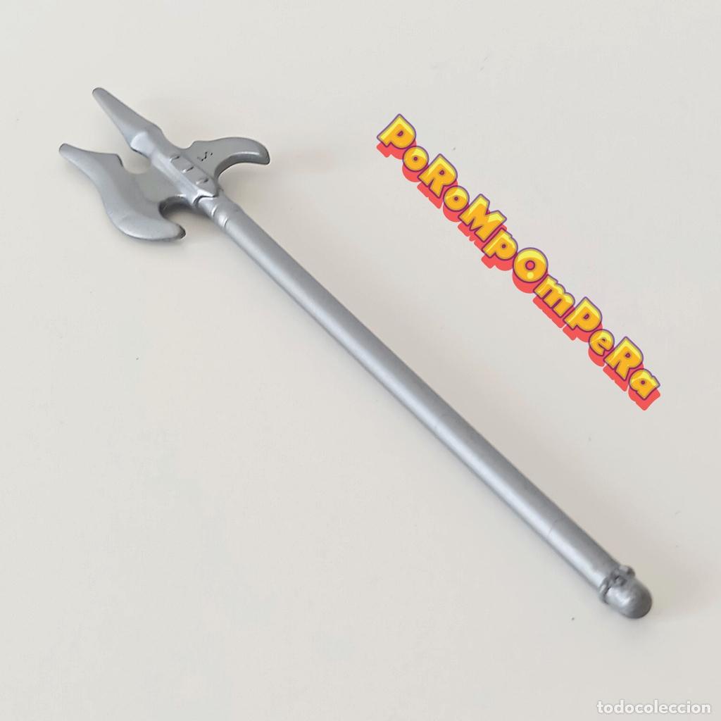 Playmobil: PLAYMOBIL ALABARDA PLATEADA ARMA CABALLERO MEDIEVAL ESPA&Ntilde;OL CRUZADO - DIFERENTES SETS T8
