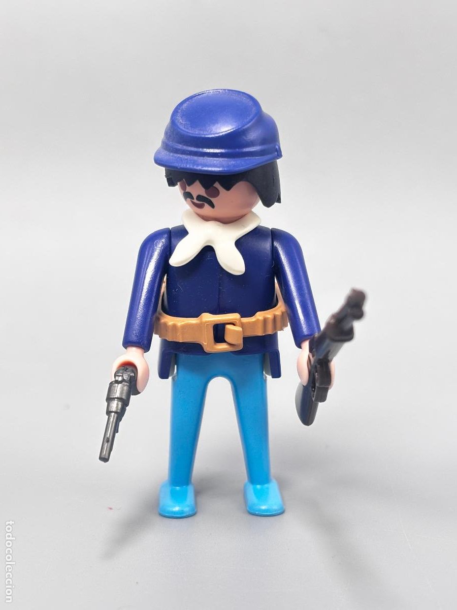 Playmobil: Playmobil figura soldado con rifle nordista fuerte oeste