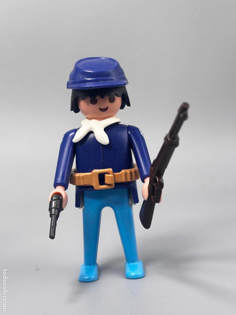 Playmobil: Playmobil figura soldado con rifle nordista fuerte oeste