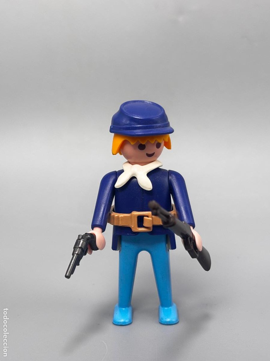 Playmobil: Playmobil figura soldado con rifle nordista fuerte oeste