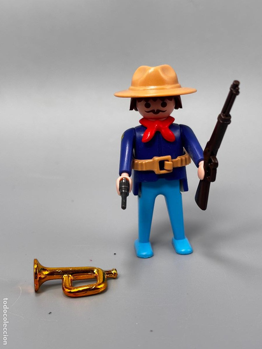 Playmobil: Playmobil 3485 figura soldado con rifle nordista fuerte oeste