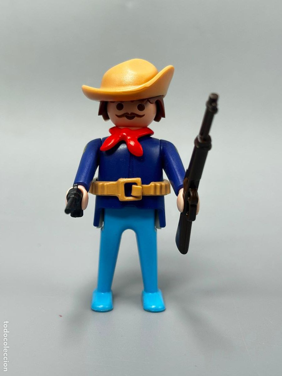 Playmobil: Playmobil 3485 figura soldado con rifle nordista fuerte oeste