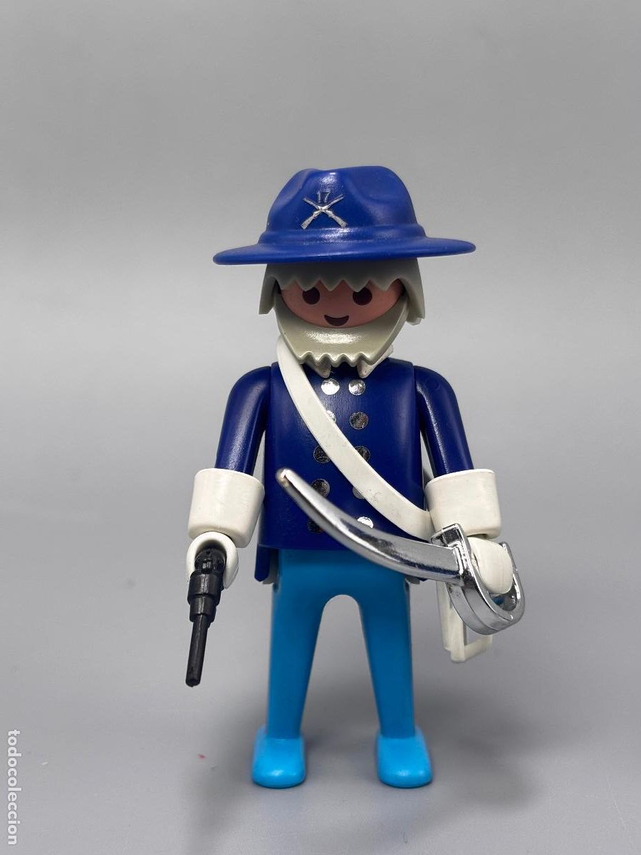 Playmobil: Playmobil figura capit&aacute;n nordista nordista fuerte oeste