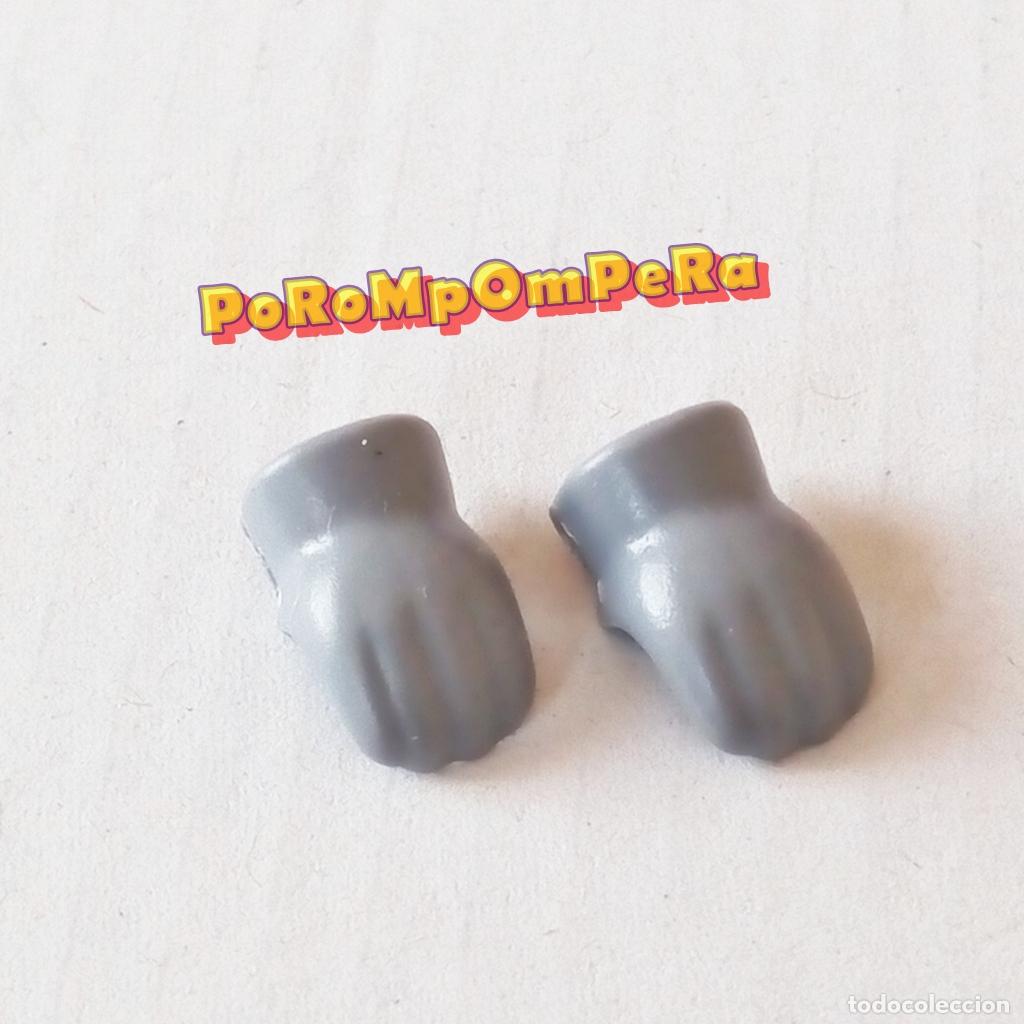Playmobil: PLAYMOBIL PAREJA GUANTE GRIS 4824 5257 5524 6857 MANOPLA T9