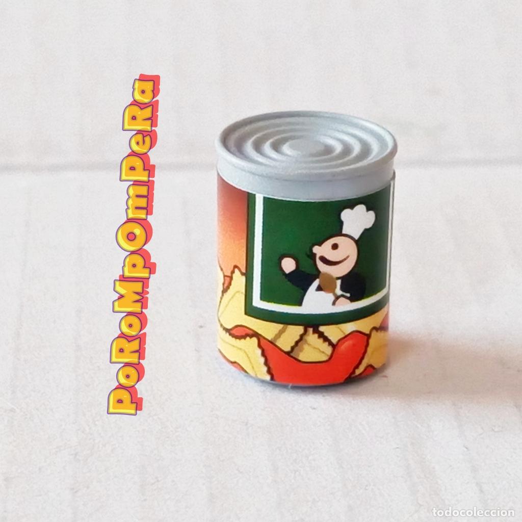 Playmobil: PLAYMOBIL LATA RAVIOLI PASTA CONSERVA TARRO BOTE ENVASE COCINA TIENDA SUPERMERCADO T9