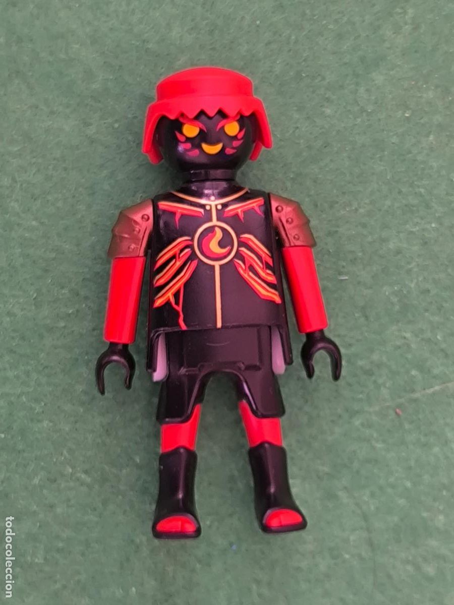 Playmobil: playmobil interesante figura guerrero hechicero piel negra pelo rojo novelmore romanos medieval