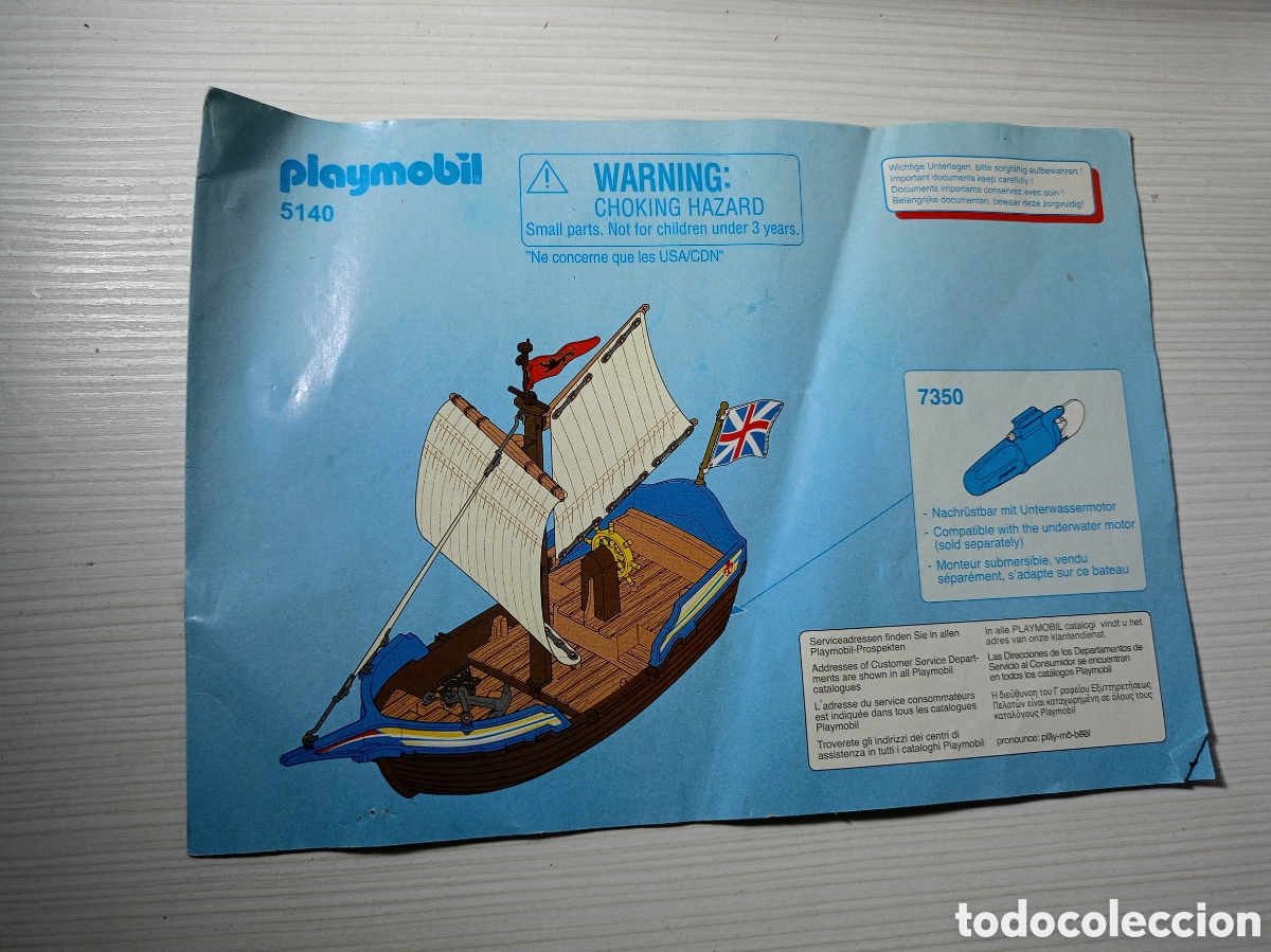 Playmobil: Playmobil manual de instrucciones barco ca&ntilde;onero