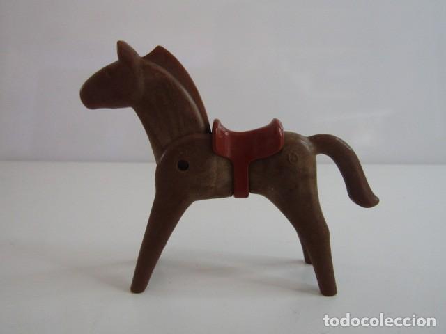 Playmobil: DIFICIL CABALLO DEL OESTE MARRON 1&ordf; &Eacute;POCA CON MONTURA MARRON CLASICAC RAR PLAYMOBIL