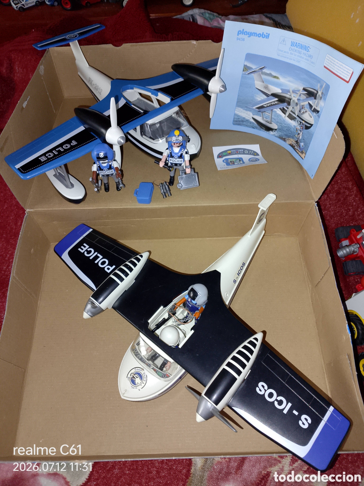 Playmobil: PLAYMOBIL Alemania lote HIDROAVI&Oacute;N Rf 9436 POLIC&Iacute;A a&ntilde;o 2018 nuevo en caja Rf 4445 GUARDACOSTAS 2007