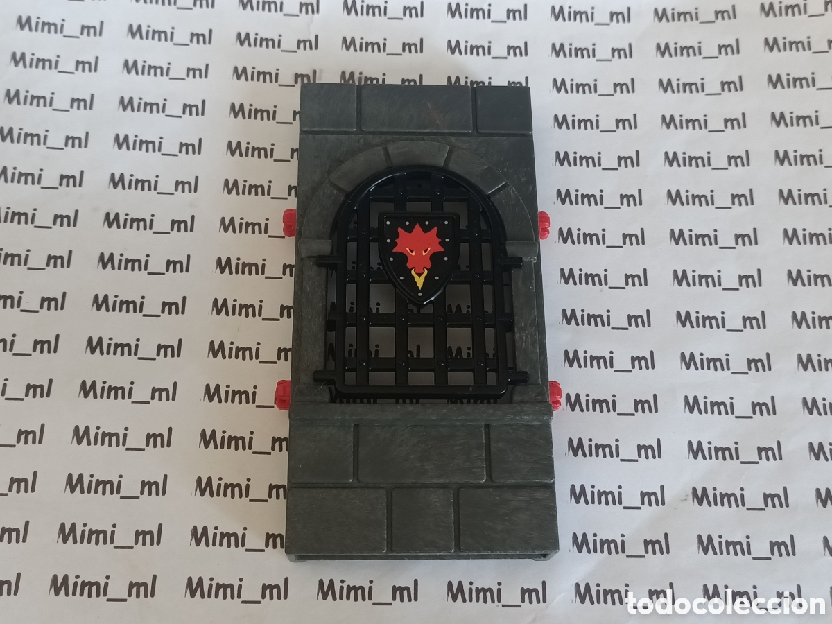Playmobil: Playmobil 3269 pared castillo medieval dragon rojo ventana rejas muro piedra system x