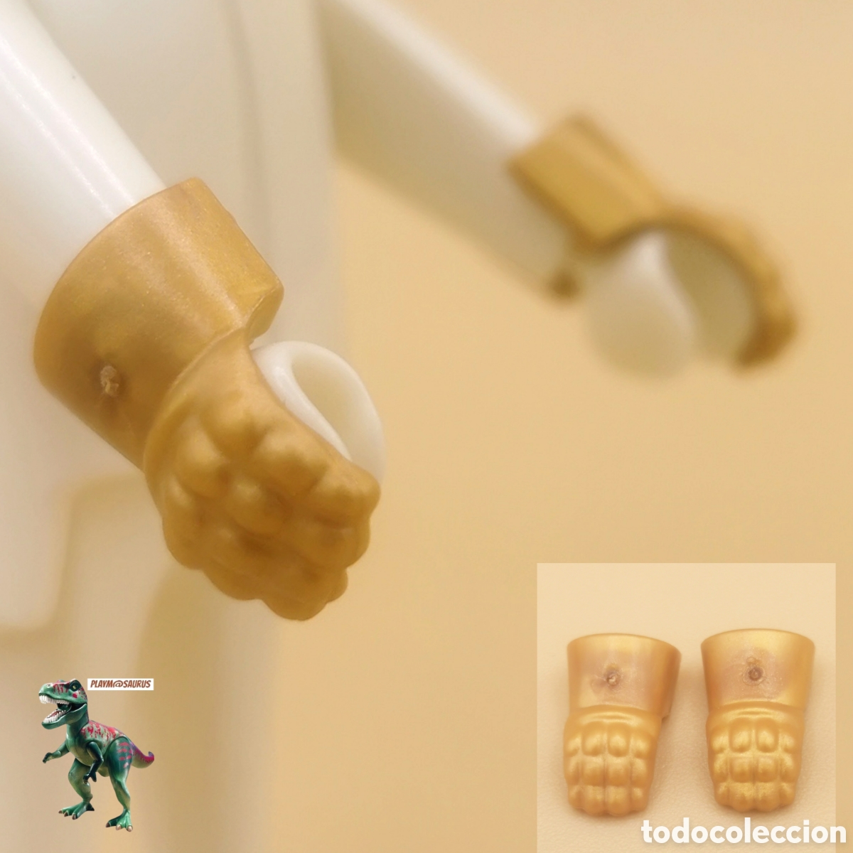 Playmobil: Playmobil X2 guante dorado manopla armadura caballero medieval 5659 6006 6379 6589 9344 soldado
