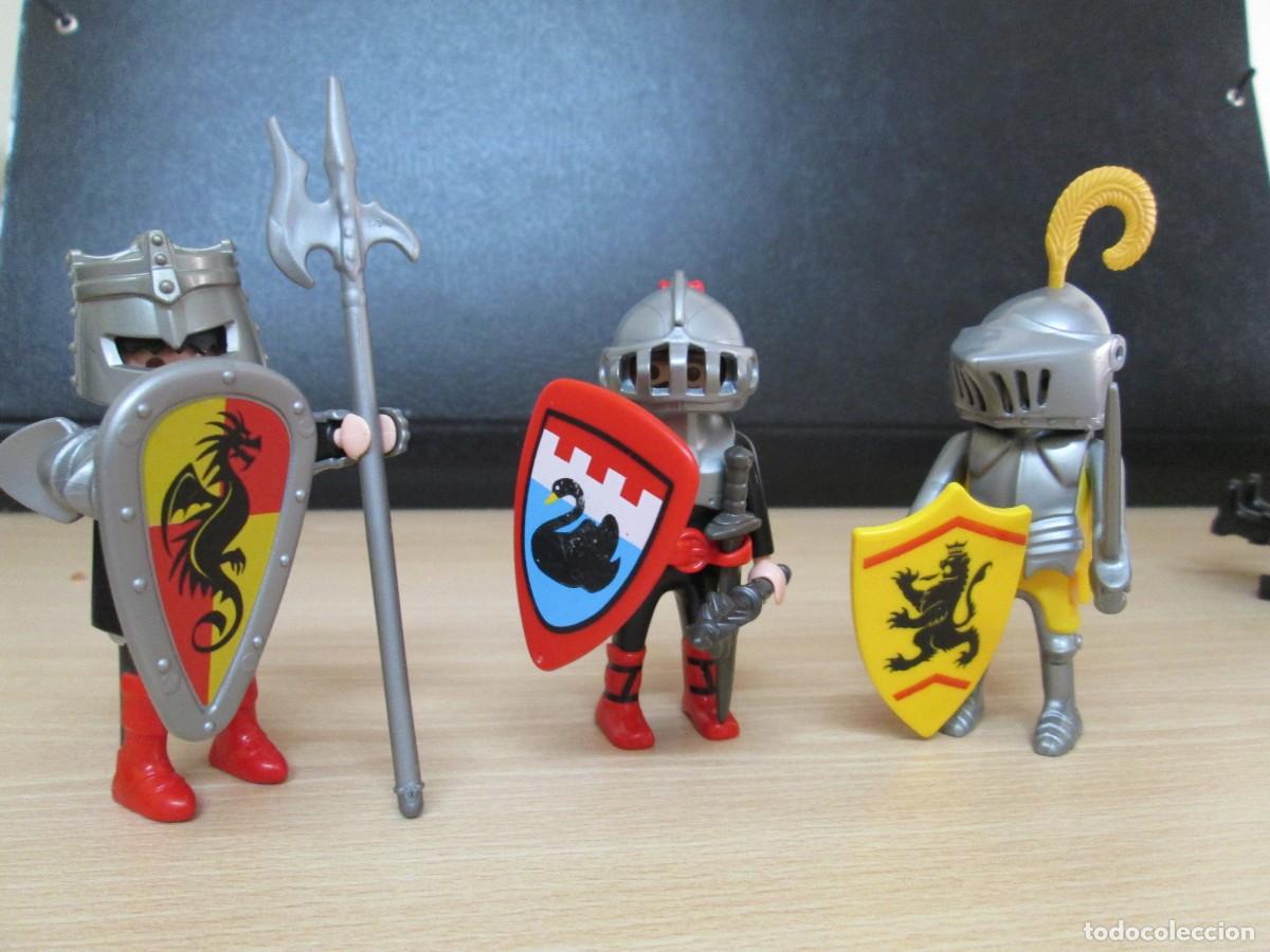Playmobil: Playmobil medieval. Lote de tres caballeros distintos