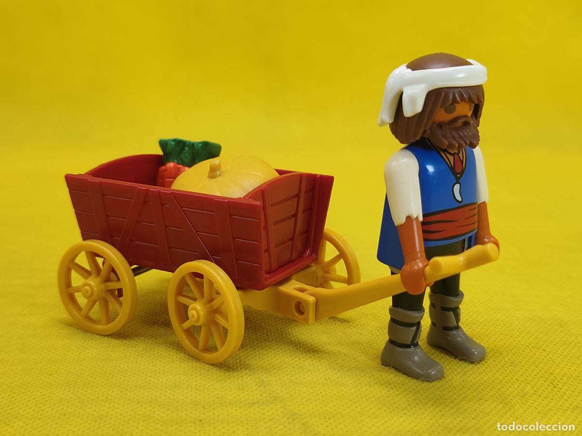 Playmobil: Playmobil Aldeano con carro con de verduras