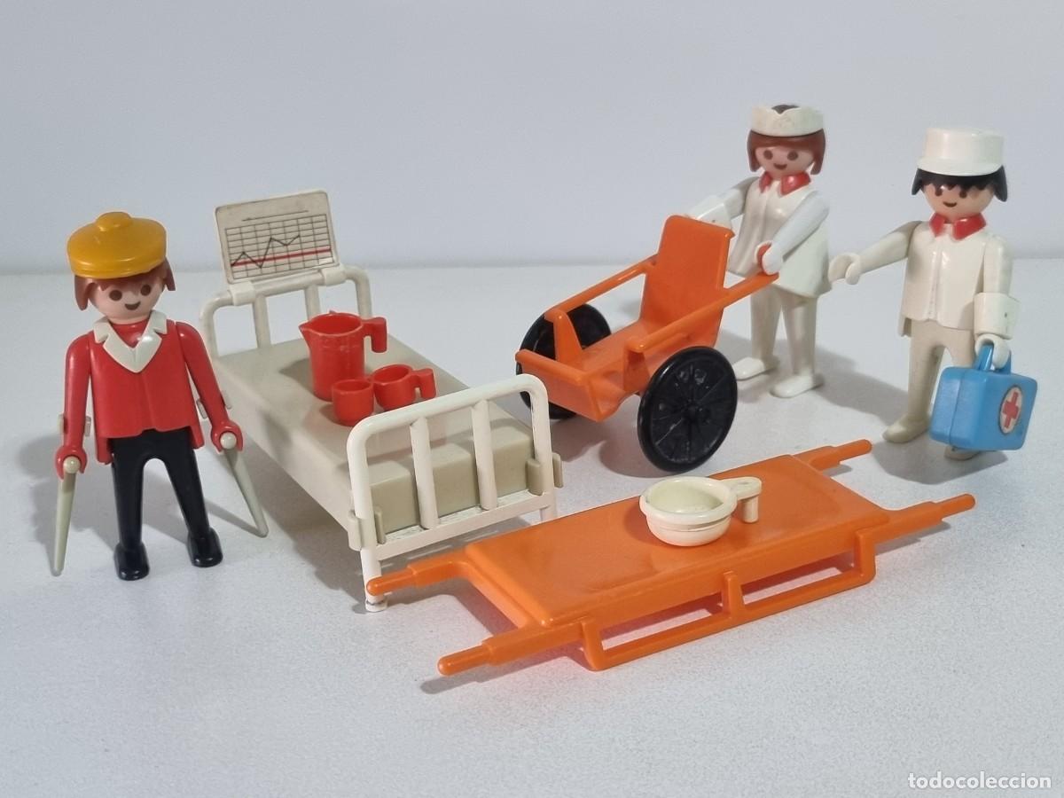Playmobil: Playmobil 3490 Set Antiguo Hospital Enfermeria Medico Enfermero Camilla Silla