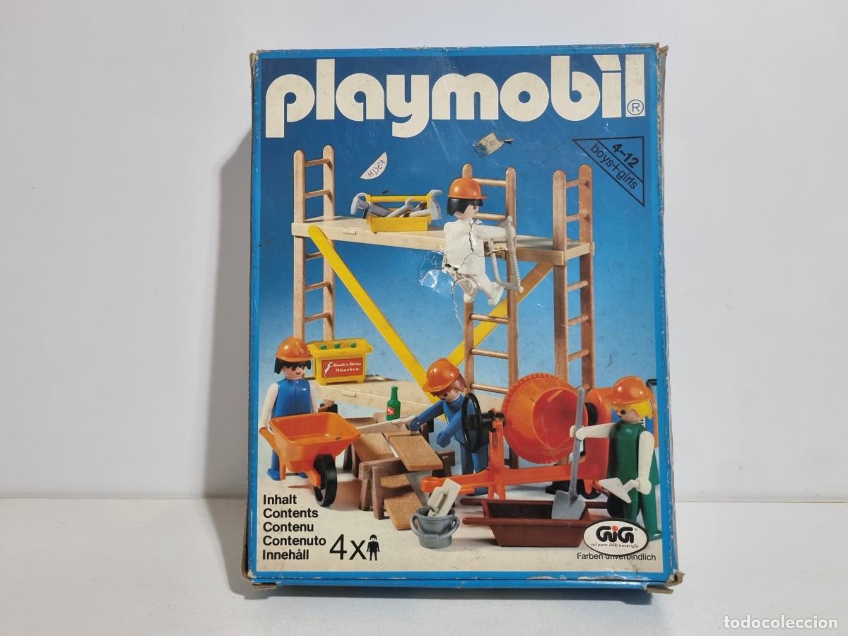 Playmobil: Playmobil 3492 Antiguo Set Obrero Construccion Andamio Hormigonera Alba&ntilde;il Obra