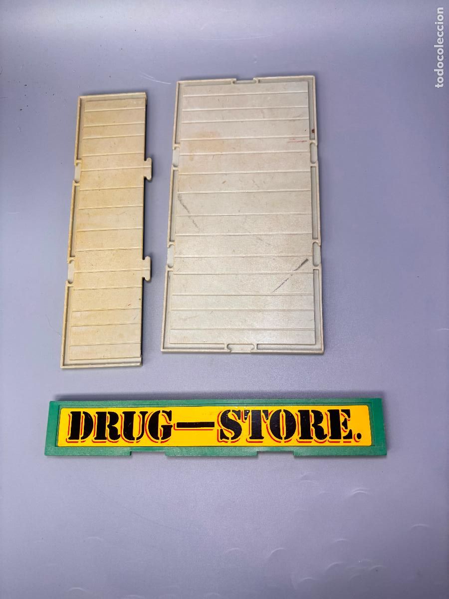 Playmobil: Playmobil 3462 lote base y letrero drug store