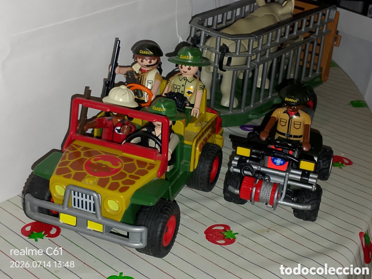 Playmobil: Playmobil Alemania SAFARI Jeep 3 Ranger OAMBATI Rinoceronte RF 4832, 2 Clicks RF 4826 & Quad RF 5429