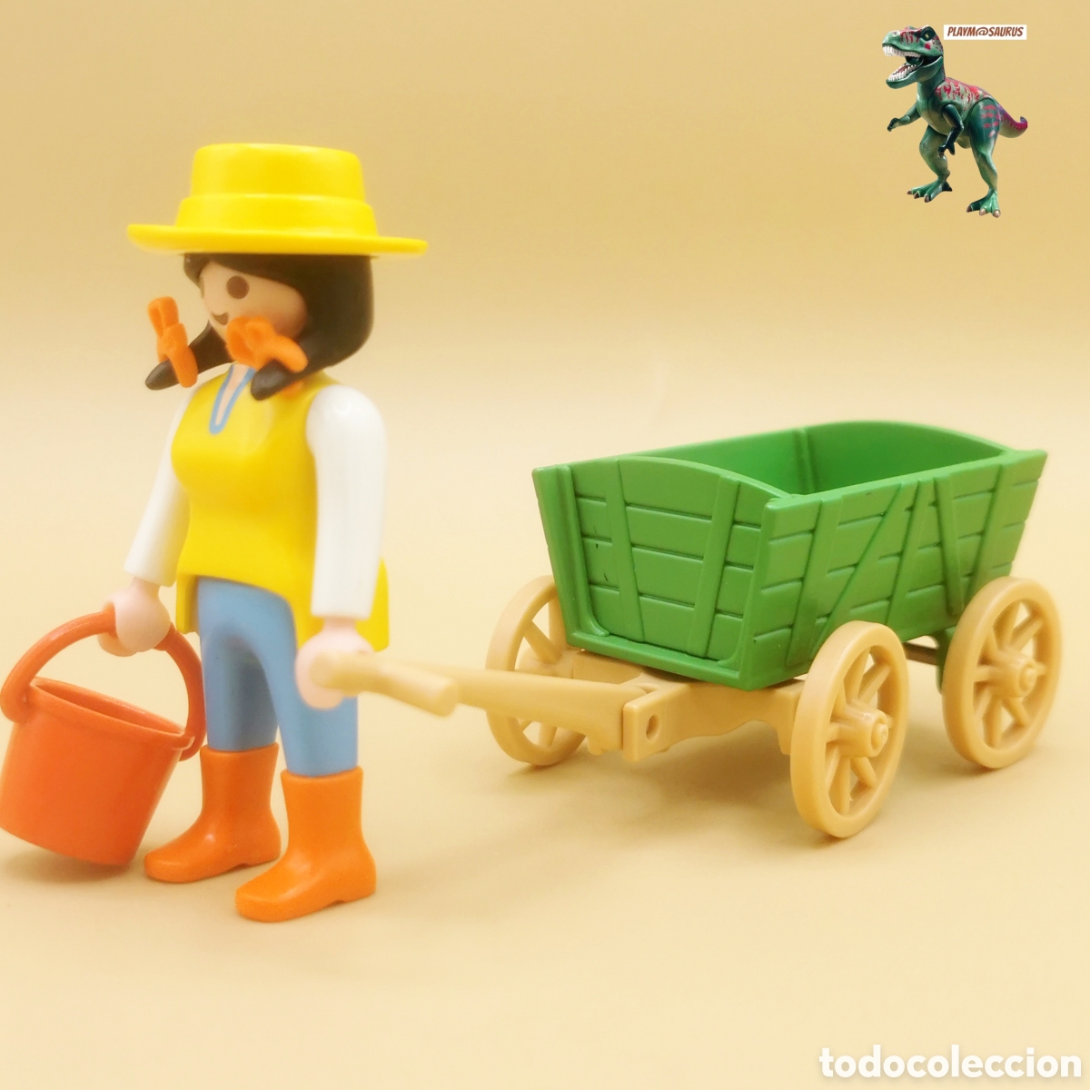 Playmobil: Playmobil campesina con carrito granja granjero rancho carro ruedas 3716 5501 5119 6926 6927 3555