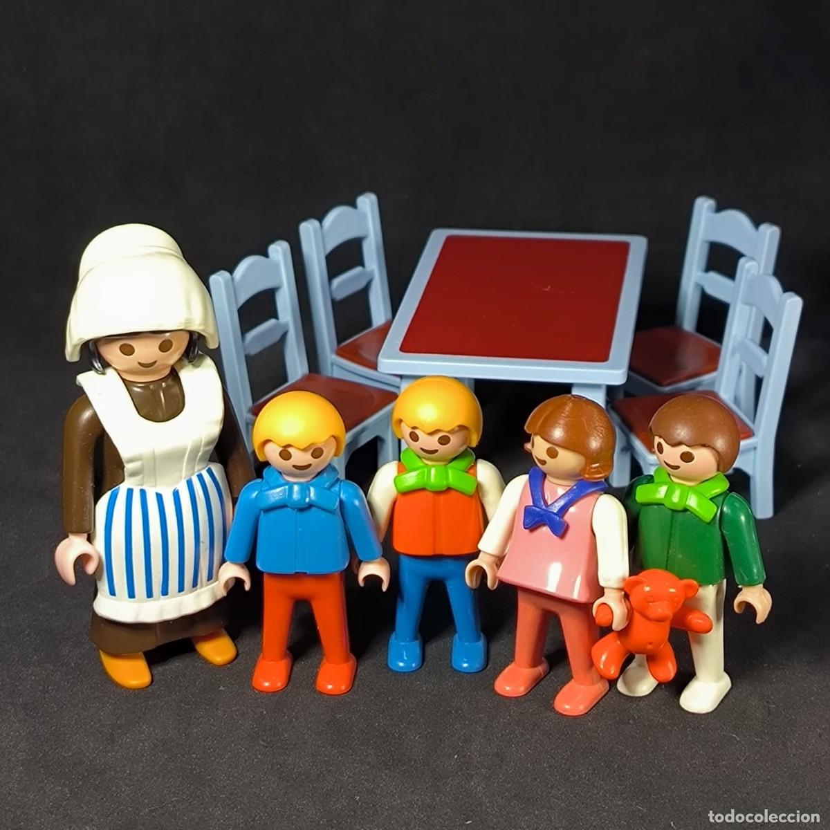 Playmobil: Playmobil mucama con ni&ntilde;os en comedor ☼