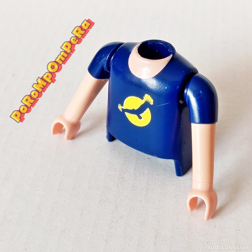 Playmobil: PLAYMOBIL TORSO CAMISETA AZUL MARINO + BRAZO A JUEGO MANGA CORTA COMPLETAR/CUSTOM TO7