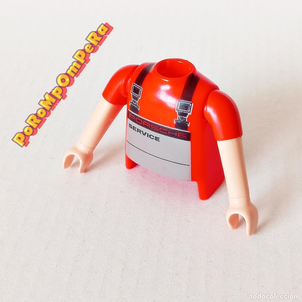 Playmobil: PLAYMOBIL TORSO CAMISETA ROJA + BRAZO A JUEGO MANGA CORTA PORSCHE SERVICE COMPLETAR/CUSTOM TO7
